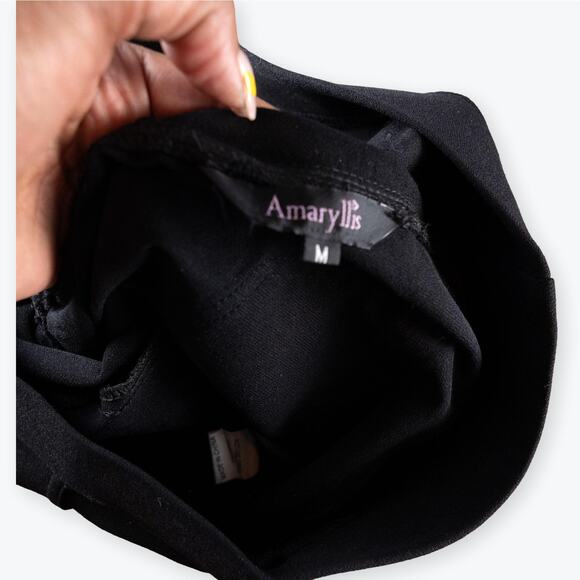 Amaryllis Black Stretch Pants Medium NWOT - Picture 6 of 6